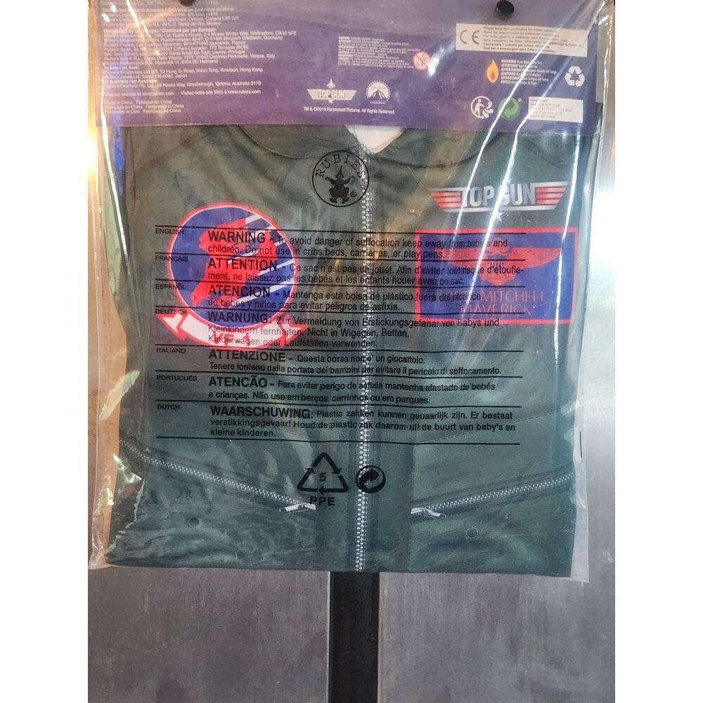 Top Gun Child Costume Small 4-6 Rubie's Pilot Jumpsuit Cap Halloween - Picture 4 of 5